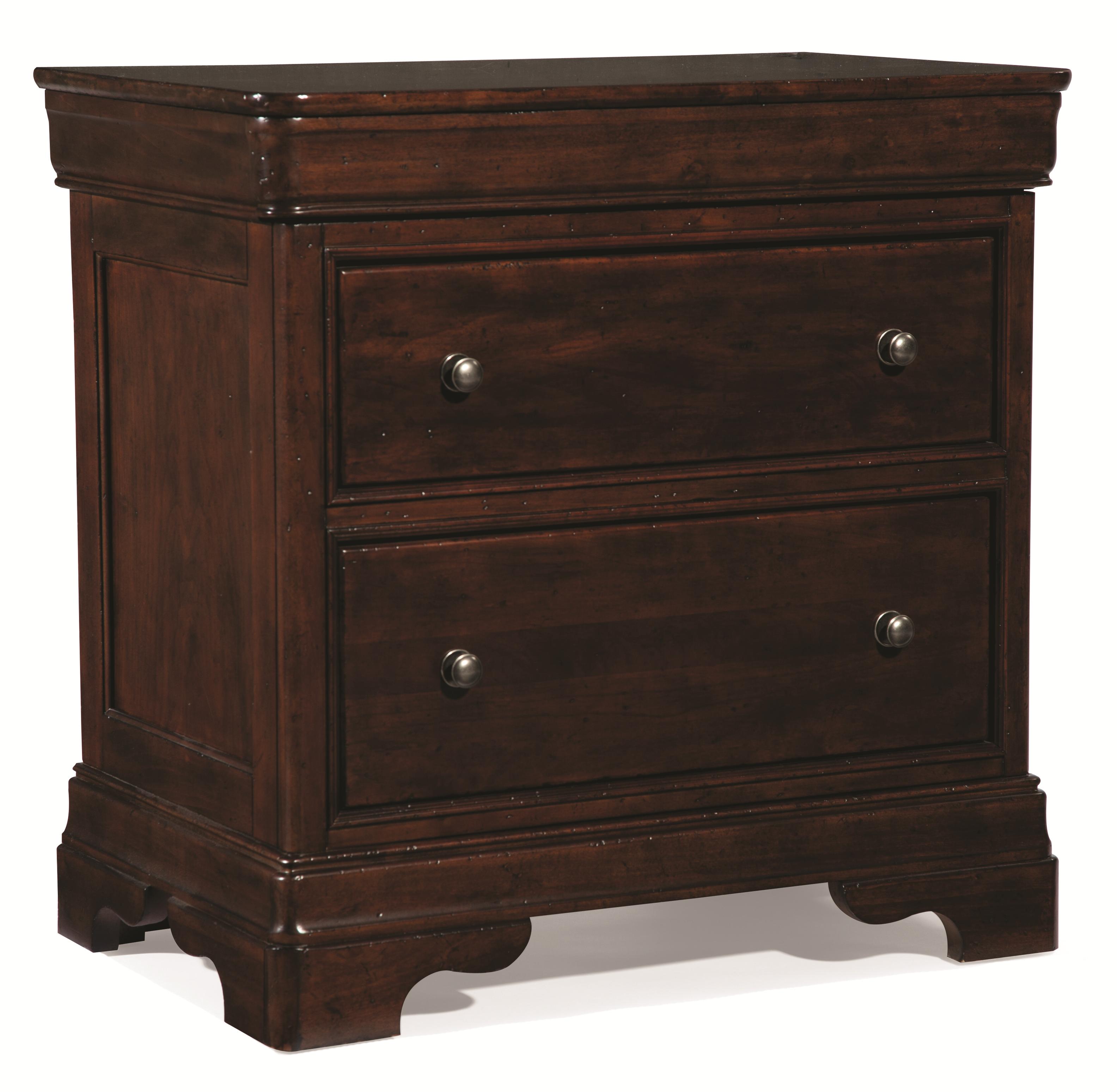 Cresent Fine Furniture Provence 2 Drawer Nightstand w/ Power AHFA